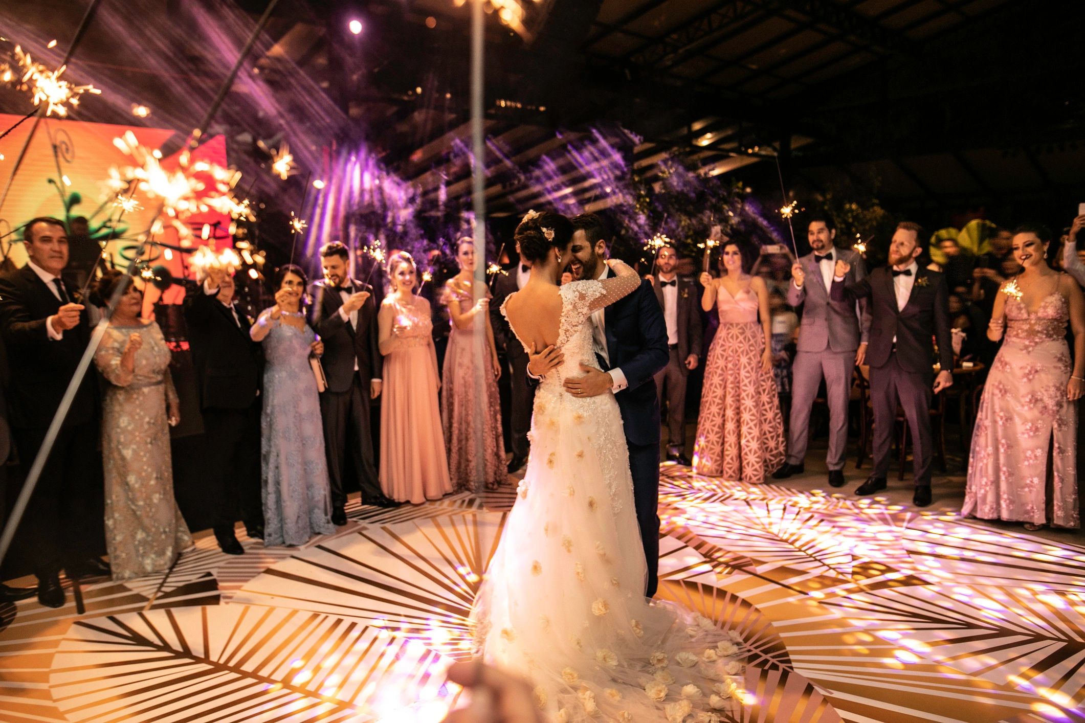 wedding DJ setup with dance floor