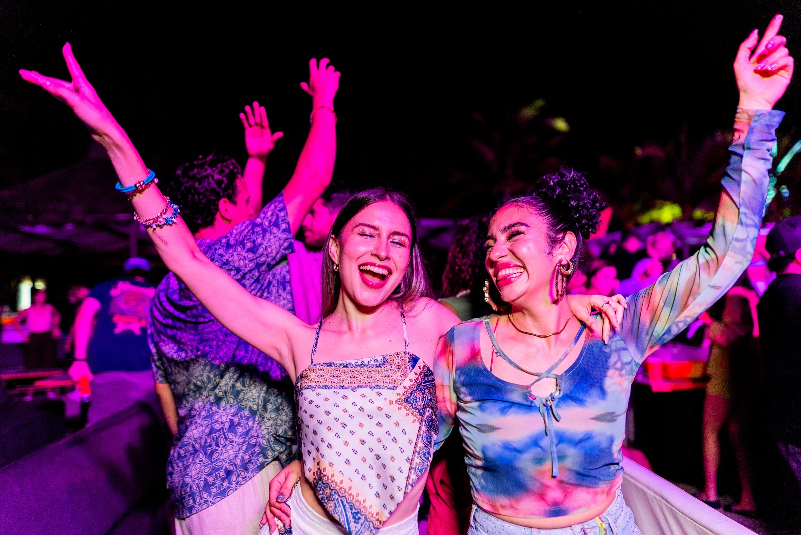 happy clients at DJ event