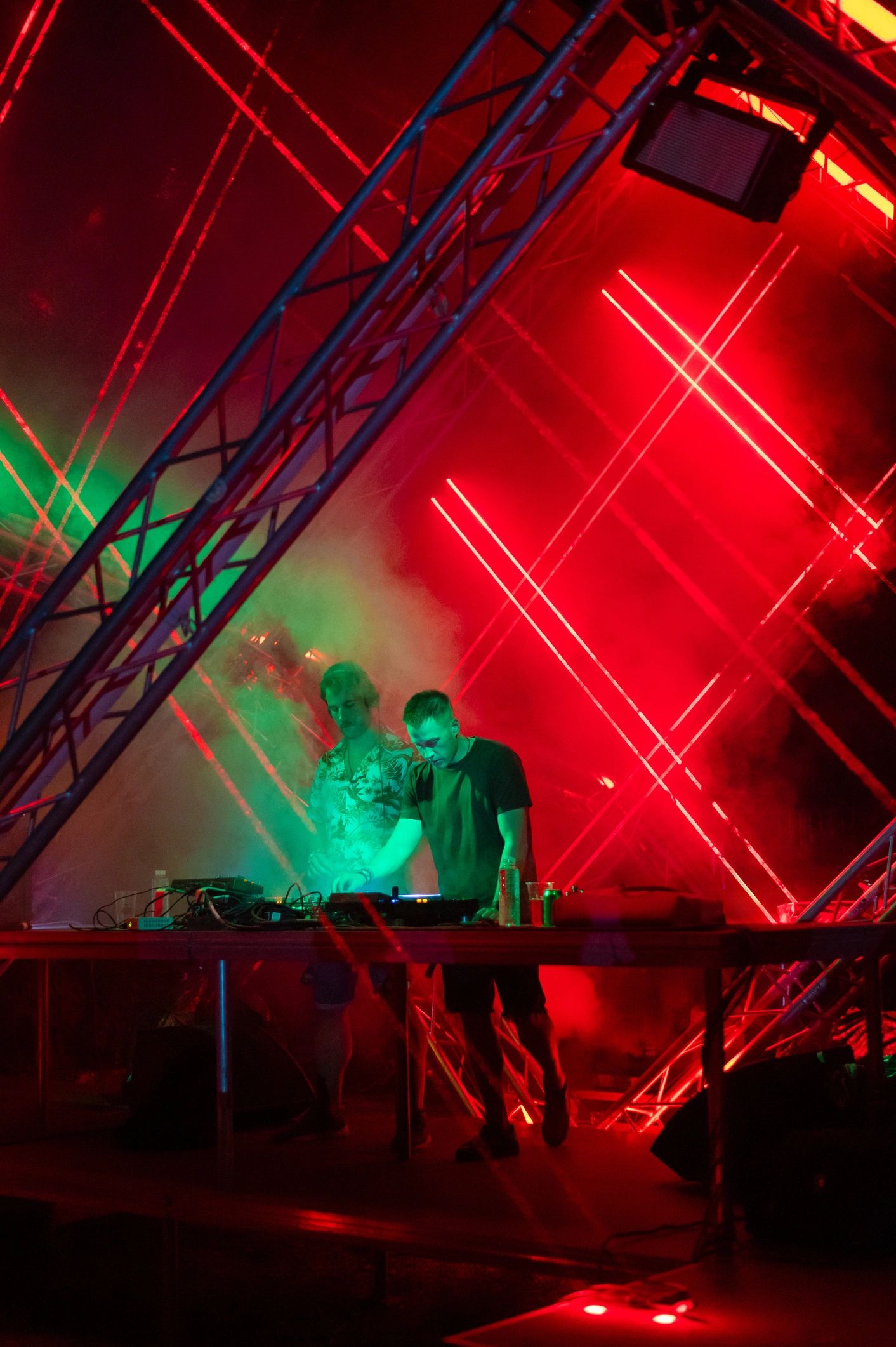 Corporate event with professional DJ lighting